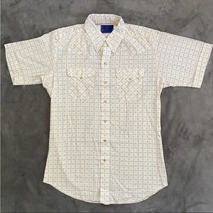 Vintage 70’s Panhandle Slim Western Short Sleeve Shirt - Size Large MADE IN USA